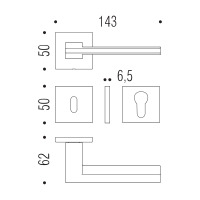 Дверная ручка COLOMBO ELECTRA MS11RSB фото 2 Дверная ручка COLOMBO ELECTRA MS11RSB фото 2